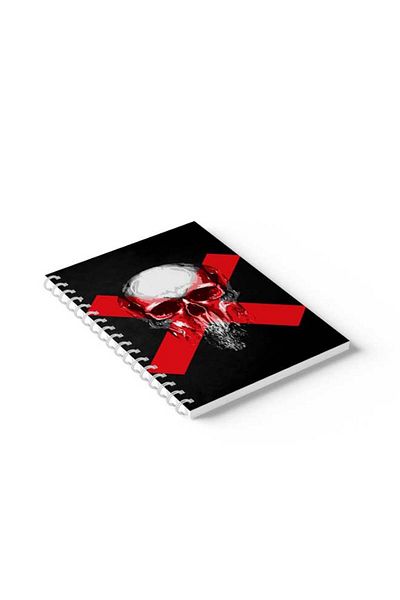 LOWHA Spiral Notebook with Front and Back Hard Covers Featuring Danger Design
