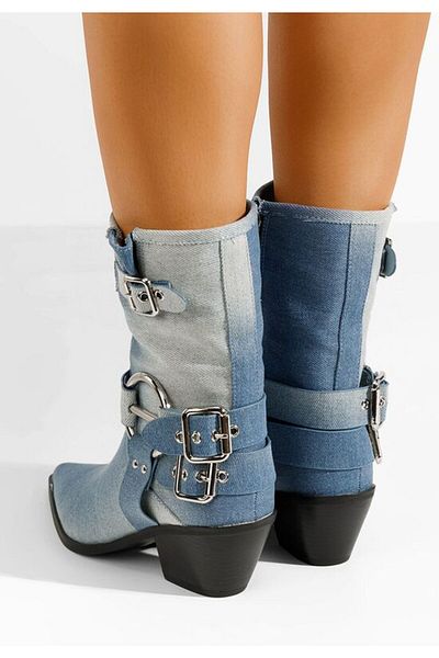 B T Shoes Rosita women's blue sandals