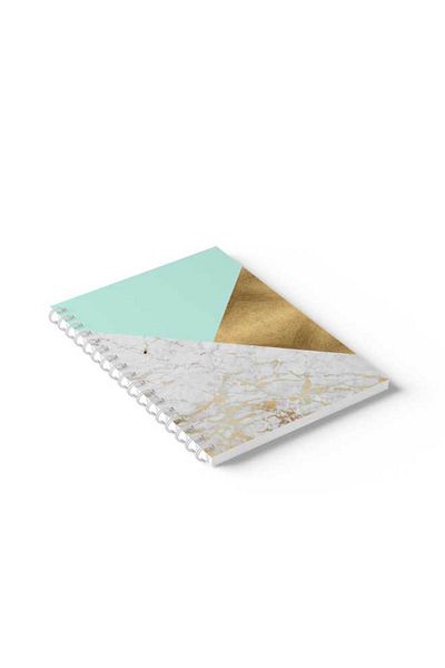 LOWHA Spiral Notebook with Front and Back Hard Covers Featuring Colourful Design
