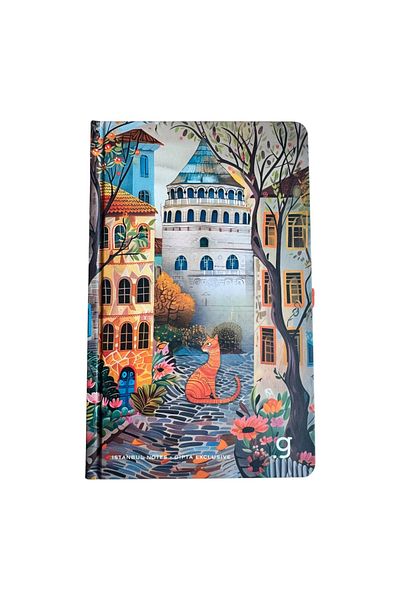 Polin Istanbul Notes Design Notebook, 13X21Cm, 96 Sheets Lined, Hard Cover with Artistic Istanbul View