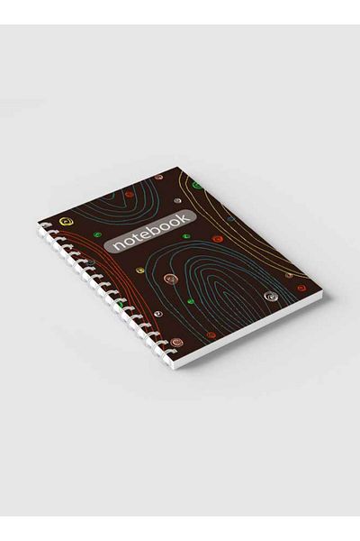 LOWHA Spiral Notebook with Front and Back Hard Covers Featuring Modern Design