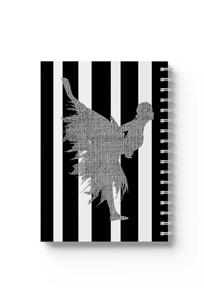 LOWHA Spiral Notebook with Front and Back Hard Covers Featuring Ballerina Design