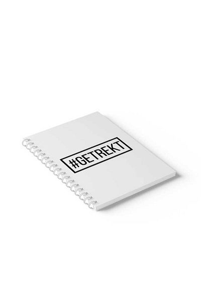 LOWHA Spiral Notebook with Front and Back Hard Covers Featuring Getrekt Design