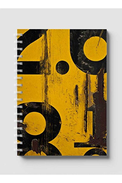 LOWHA دفتر ملاحظات حلزوني مع غلافين أمامي وخلفي صلبين يتميزان بتصميم رقمي جمالي