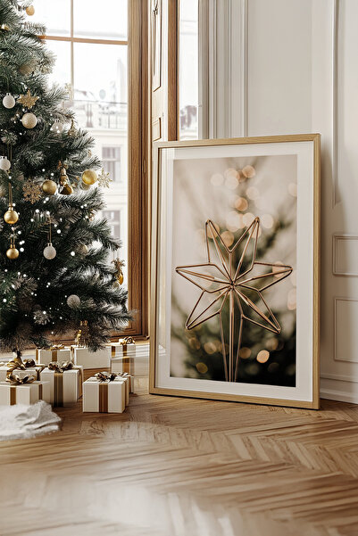 Artavessa One Piece Real Raw Wooden Framed New Year Themed Painting - Model 10