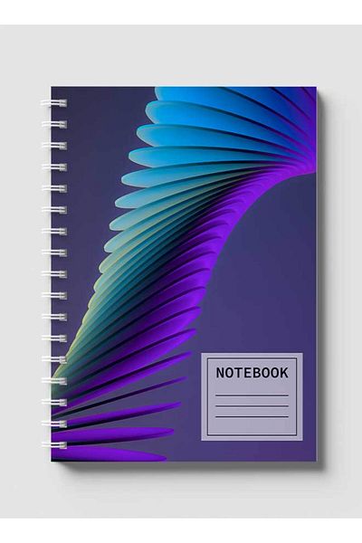 LOWHA Spiral Notebook with Front and Back Hard Covers Featuring Spiral Stack Design