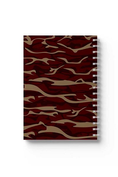 LOWHA Spiral Notebook with Front and Back Hard Covers Featuring Shapes Design