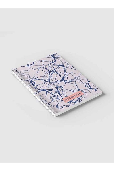 LOWHA Spiral Notebook with Front and Back Hard Covers Featuring Grey Abstract Texture Design