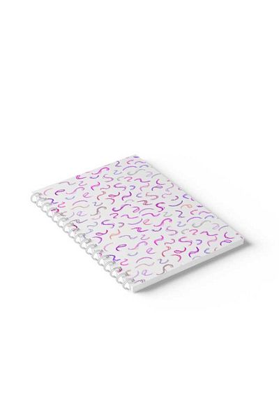 LOWHA Spiral Notebook with Front and Back Hard Covers Featuring Colourful Design