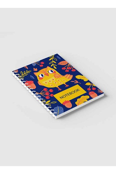 LOWHA Spiral Notebook with Front and Back Hard Covers Featuring Notebook Owl Nature Design