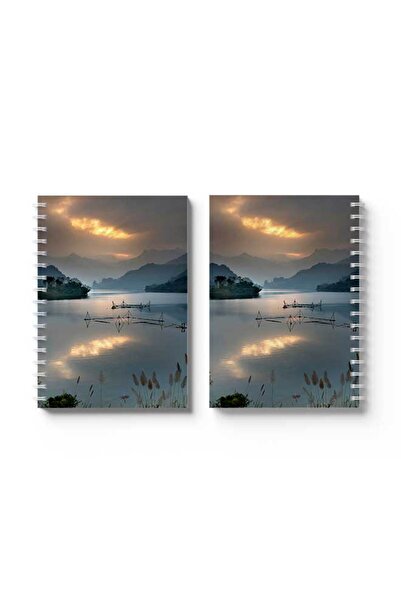 LOWHA دفتر ملاحظات حلزوني مع غلافين أمامي وخلفي صلبين بتصميم ليك