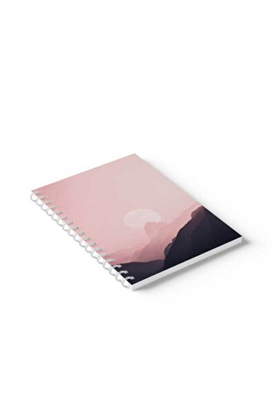 LOWHA دفتر ملاحظات حلزوني مع غلافين أمامي وخلفي صلبين بتصميم Sun Sent