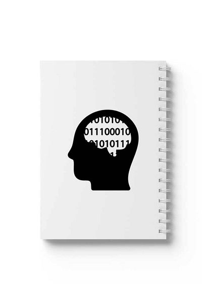 LOWHA دفتر ملاحظات حلزوني مع غلافين أمامي وخلفي صلبين بتصميم Thoughts
