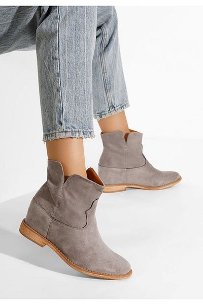 B T Shoes Grey Acosta platform ankle boots