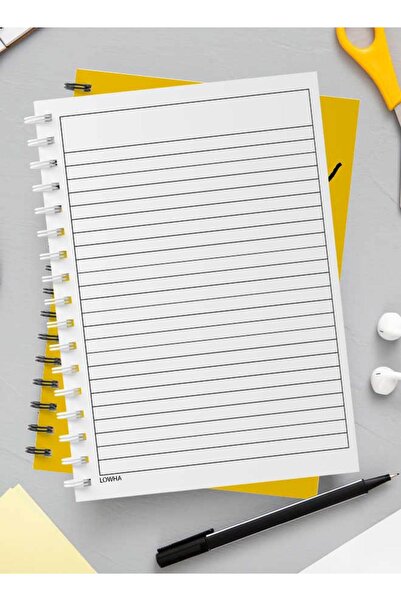 LOWHA دفتر ملاحظات حلزوني مع غلافين أمامي وخلفي صلبين بتصميم فراولة مرسومة يدويًا