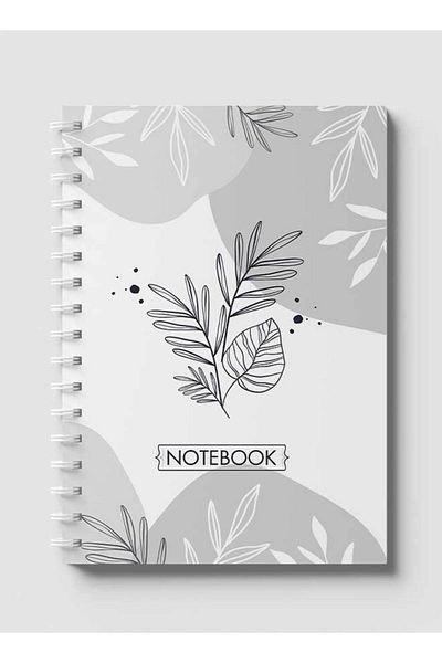 LOWHA Spiral Notebook with Front and Back Hard Covers Featuring Floral Design