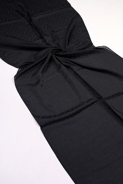 Levidor Self Patterned Italian Jacquard Shawl - Pattern-02 - Black