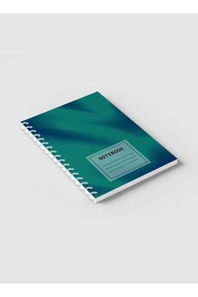 LOWHA Spiral Notebook with Front and Back Hard Covers Featuring Minimalist Gradient Design