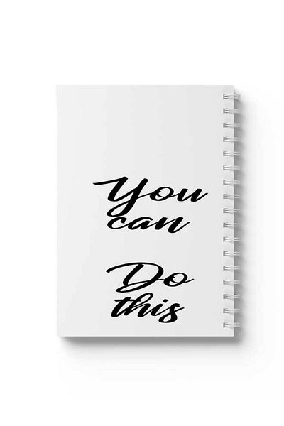 LOWHA Spiral Notebook with Front and Back Hard Covers Featuring You Can Do This Design