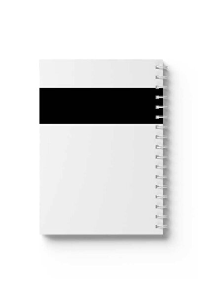 LOWHA دفتر ملاحظات حلزوني مع غلافين أمامي وخلفي صلبين بتصميم باللونين الأبيض ...