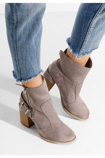 B T Shoes Women's Laroya ankle boots, gray