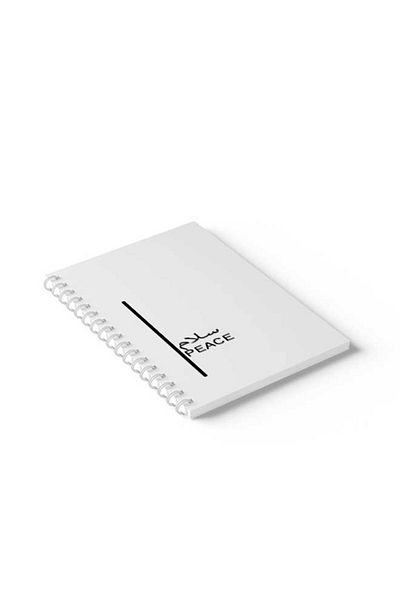 LOWHA Spiral Notebook with Front and Back Hard Covers Featuring Peace Design