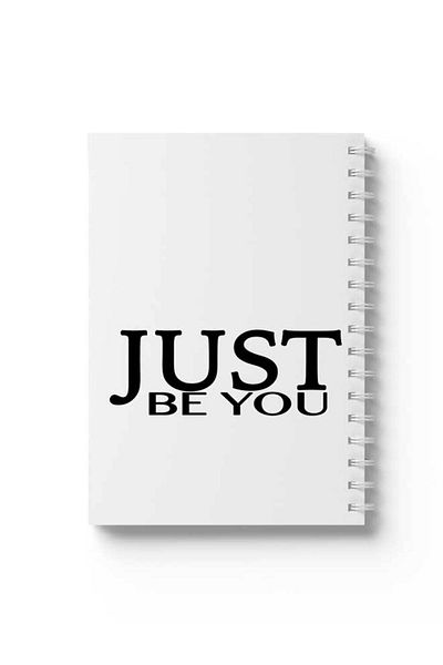 LOWHA Spiral Notebook with Front and Back Hard Covers Featuring Just Be You Design