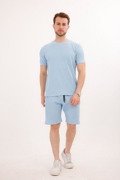 Rodrigo Waffle Fabric Shorts T-Shirt Cotton Set 25232