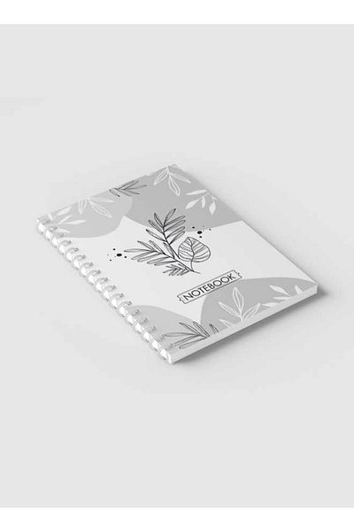 LOWHA Spiral Notebook with Front and Back Hard Covers Featuring Floral Design