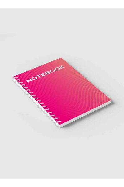 LOWHA Spiral Notebook with Front and Back Hard Covers Featuring Abstract Design