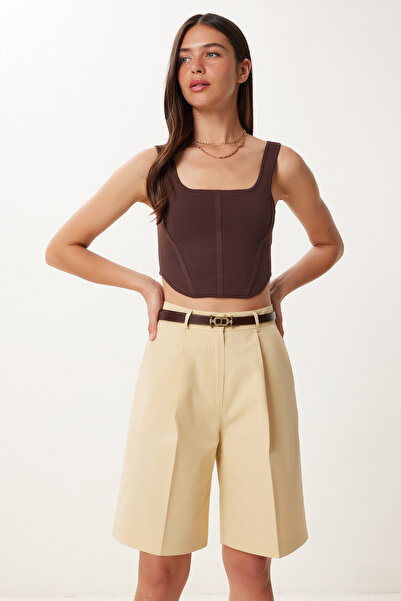 Lovelyİstanbul Cepli Bermuda Dokuma Şort