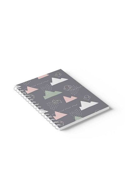 LOWHA Spiral Notebook with Front and Back Hard Covers Featuring Rain Design