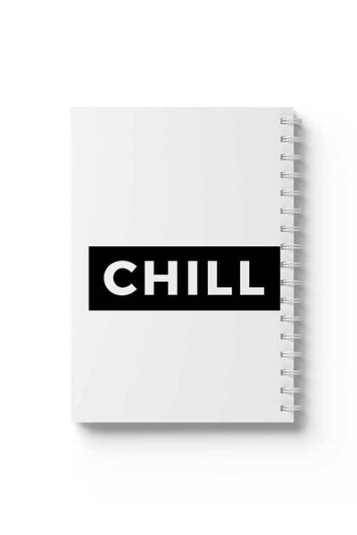 LOWHA Spiral Notebook with Front and Back Hard Covers Featuring Chill Design