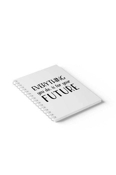 LOWHA Spiral Notebook with Front and Back Hard Covers Featuring Everything You Do Design
