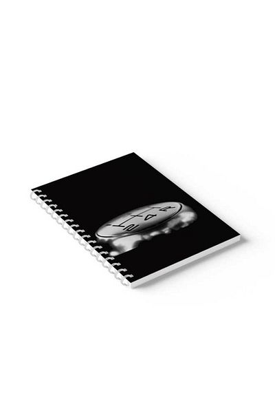 LOWHA Spiral Notebook with Front and Back Hard Covers Featuring 24 R Design