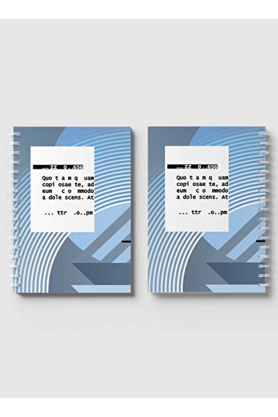 LOWHA دفتر ملاحظات حلزوني مع غلافين أمامي وخلفي صلبين بتصميم تجريدي