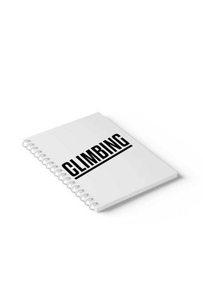 LOWHA Spiral Notebook with Front and Back Hard Covers Featuring Climbing Design