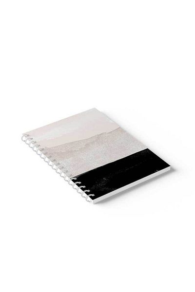 LOWHA Spiral Notebook with Front and Back Hard Covers Featuring Dark Design