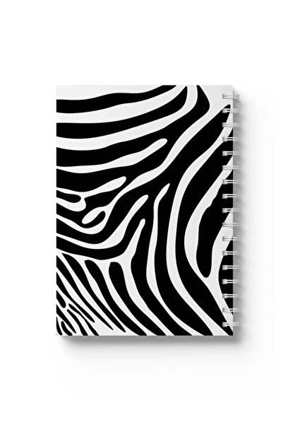 LOWHA دفتر ملاحظات حلزوني مع غلافين أمامي وخلفي صلبين بتصميم باللونين الأبيض ...