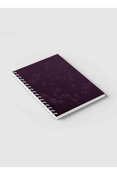 LOWHA Spiral Notebook with Front and Back Hard Covers Featuring Abstract Water Effect Design