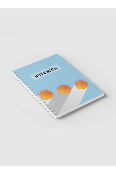 LOWHA Spiral Notebook with Front and Back Hard Covers Featuring Circular Gradient Design