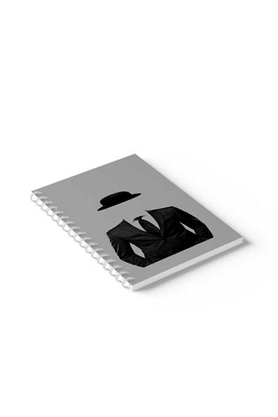 LOWHA Spiral Notebook with Front and Back Hard Covers Featuring Invisible Man Design
