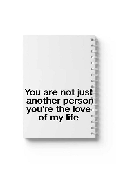 LOWHA Spiral Notebook with Front and Back Hard Covers Featuring You Are Not Just Another Person Design