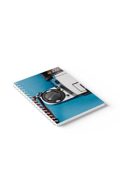 LOWHA Spiral Notebook with Front and Back Hard Covers Featuring Camera Design