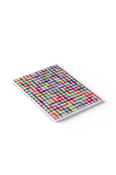 LOWHA Spiral Notebook with Front and Back Hard Covers Featuring Full of Colours Design