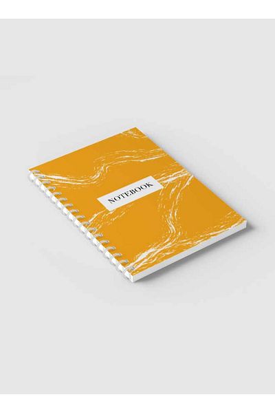 LOWHA Spiral Notebook with Front and Back Hard Covers Featuring Abstract Design