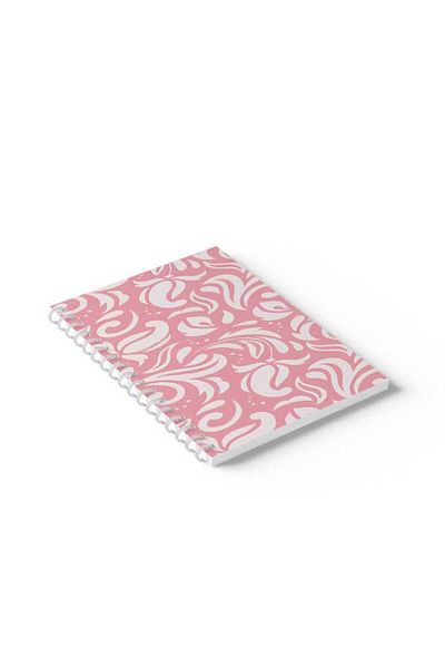 LOWHA Spiral Notebook with Front and Back Hard Covers Featuring Shapes Design