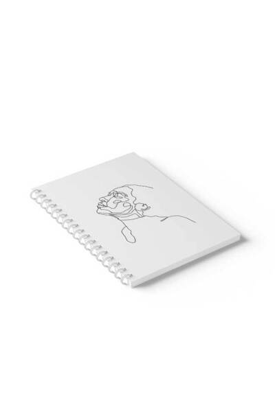 LOWHA دفتر ملاحظات حلزوني مع غلافين أمامي وخلفي صلبين بتصميم فتاة