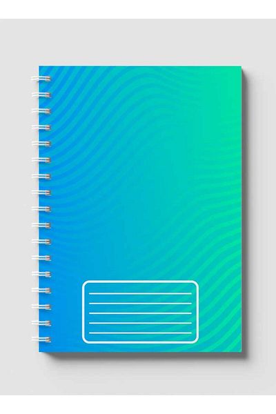 LOWHA Spiral Notebook with Front and Back Hard Covers Featuring Abstract Design