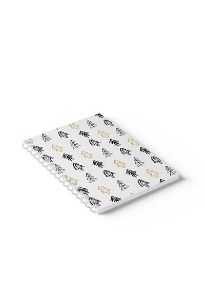 LOWHA Spiral Notebook with Front and Back Hard Covers Featuring Pine Trees Design